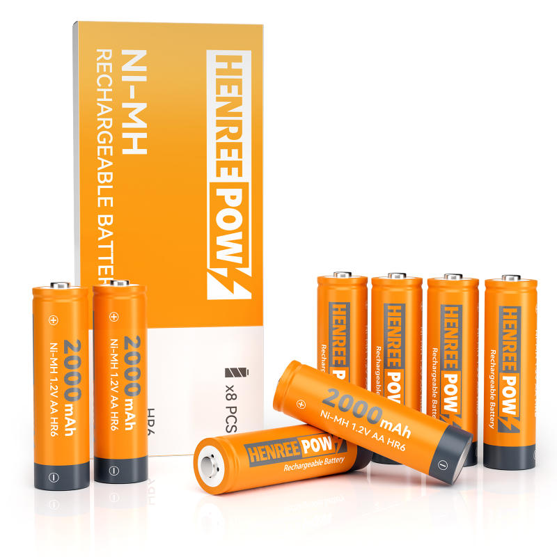 Henreepow AA 2000MAH 1.2V hoge capaciteit Ni-MH oplaadbare batterij