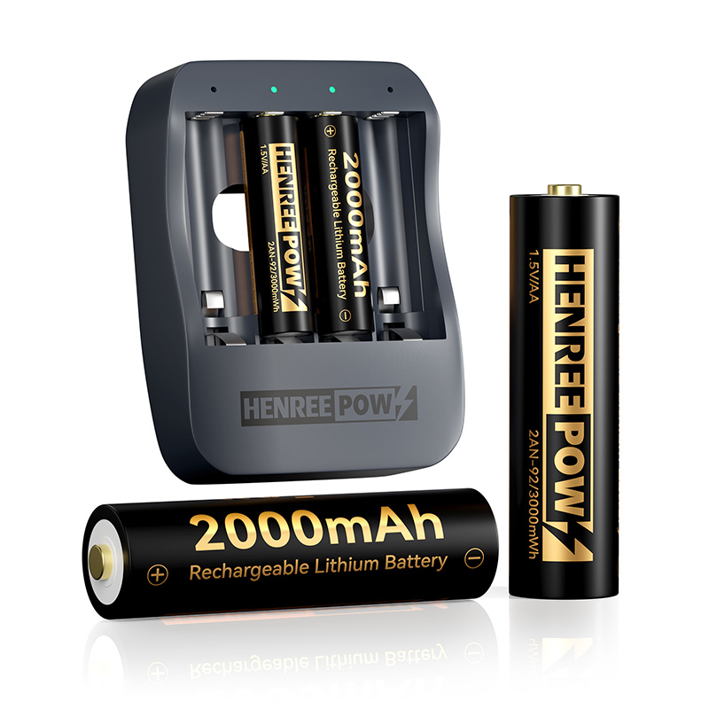 Henreepow AA 2000MAH 1.5V hoge capaciteit lithiumbatterijen