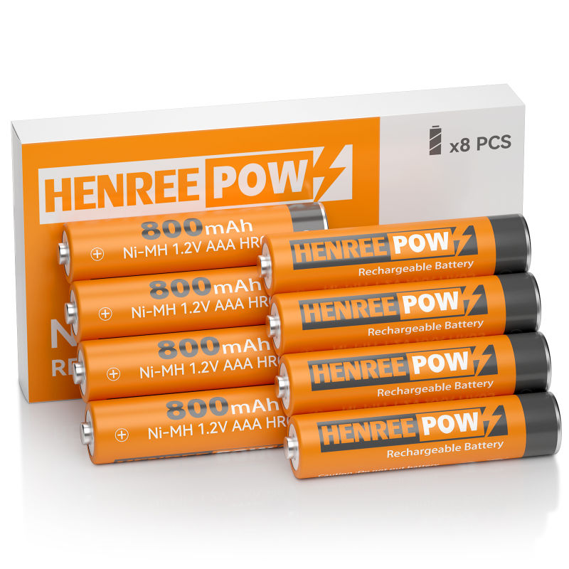 Henreepow AAA 800MAH 1.2V hoge capaciteit Ni-MH oplaadbare batterij